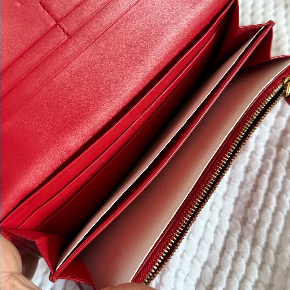 Burberry Scarlet Leather Card Holder - Picture 5 of 13